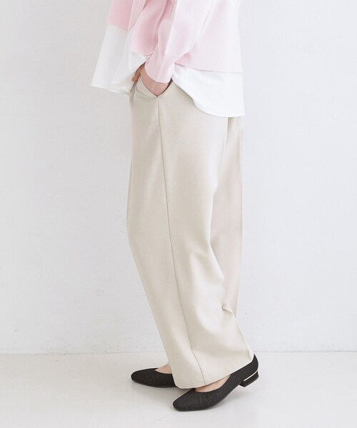 OPAQUE.CLIP（オペークドットクリップ）の「美脚ストレッチイージーワイドパンツ【洗濯機OK】（その他パンツ・レディース・チャコールグレー/ブラック/ライトベージュ/ピンク・34/36/38/40/42）」の14枚目の写真