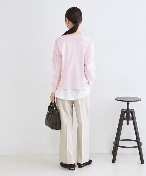 OPAQUE.CLIP（オペークドットクリップ）の「美脚ストレッチイージーワイドパンツ【洗濯機OK】（その他パンツ・レディース・チャコールグレー/ブラック/ライトベージュ/ピンク・34/36/38/40/42）」の16枚目の写真