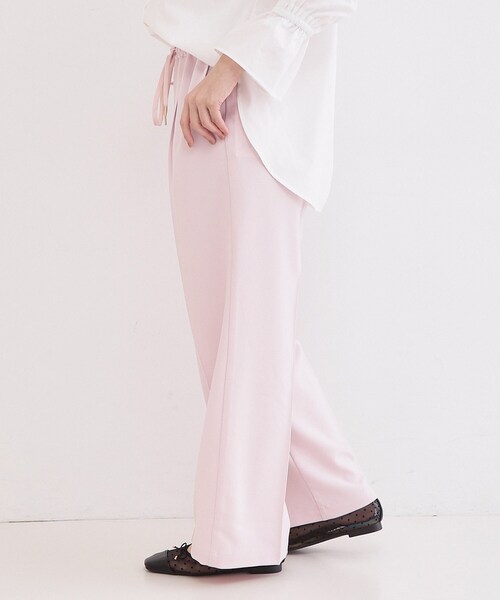 OPAQUE.CLIP（オペークドットクリップ）の「美脚ストレッチイージーワイドパンツ【洗濯機OK】（その他パンツ・レディース・チャコールグレー/ブラック/ライトベージュ/ピンク・34/36/38/40/42）」の18枚目の写真