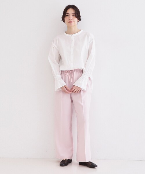 OPAQUE.CLIP（オペークドットクリップ）の「美脚ストレッチイージーワイドパンツ【洗濯機OK】（その他パンツ・レディース・チャコールグレー/ブラック/ライトベージュ/ピンク・34/36/38/40/42）」の19枚目の写真