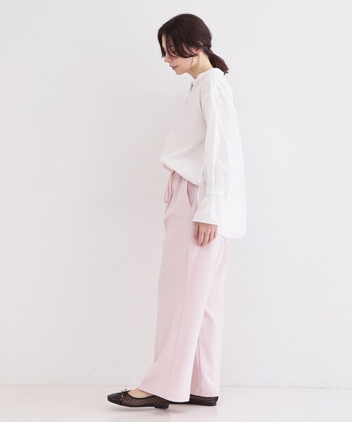 OPAQUE.CLIP（オペークドットクリップ）の「美脚ストレッチイージーワイドパンツ【洗濯機OK】（その他パンツ・レディース・チャコールグレー/ブラック/ライトベージュ/ピンク・34/36/38/40/42）」の20枚目の写真