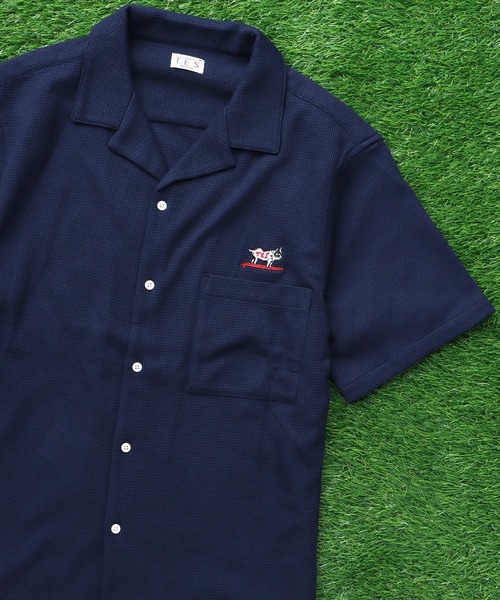 The Endless Summer(エンドレスサマー)の「TES COMFORT WAFFLE SHIRT / 半袖シャツ(シャツ/ブラウス・メンズ・ネイビー/グレー/サックスブルー/ブラック・X-LARGE/LARGE/MEDIUM/SMALL)」の2枚目の写真