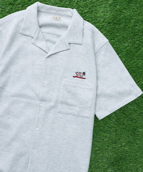 The Endless Summer(エンドレスサマー)の「TES COMFORT WAFFLE SHIRT / 半袖シャツ(シャツ/ブラウス・メンズ・ネイビー/グレー/サックスブルー/ブラック・X-LARGE/LARGE/MEDIUM/SMALL)」の3枚目の写真