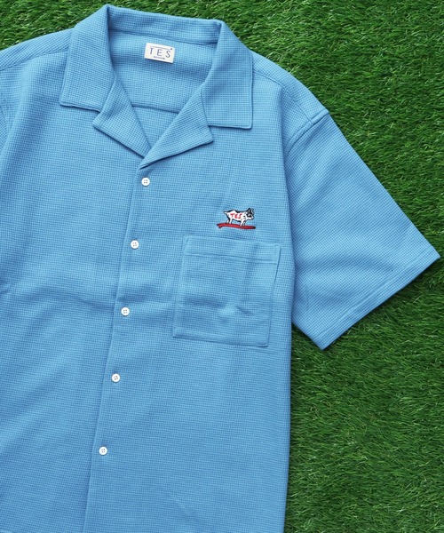 The Endless Summer(エンドレスサマー)の「TES COMFORT WAFFLE SHIRT / 半袖シャツ(シャツ/ブラウス・メンズ・ネイビー/グレー/サックスブルー/ブラック・X-LARGE/LARGE/MEDIUM/SMALL)」の4枚目の写真