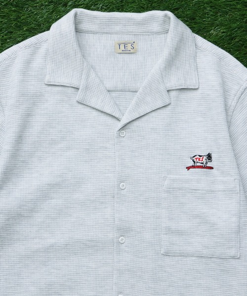 The Endless Summer(エンドレスサマー)の「TES COMFORT WAFFLE SHIRT / 半袖シャツ(シャツ/ブラウス・メンズ・ネイビー/グレー/サックスブルー/ブラック・X-LARGE/LARGE/MEDIUM/SMALL)」の8枚目の写真