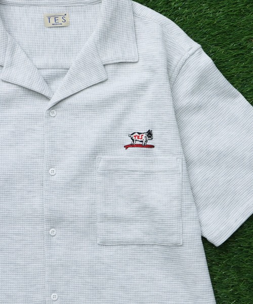 The Endless Summer(エンドレスサマー)の「TES COMFORT WAFFLE SHIRT / 半袖シャツ(シャツ/ブラウス・メンズ・ネイビー/グレー/サックスブルー/ブラック・X-LARGE/LARGE/MEDIUM/SMALL)」の9枚目の写真