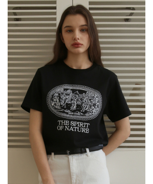WAVE UNION(ウェーブユニオン)の「Nymphs T-shirt black(Tシャツ/カットソー・レディース・ブラック・2/1)」の1枚目の写真