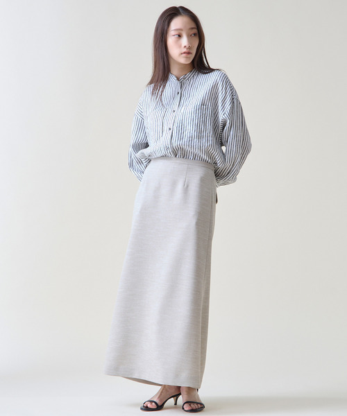 Tiara（ティアラ）の「シンプルロングタイトスカート（スカート・レディース・ブラック/ブルー/ベージュ・2/3/4）」の4枚目の写真