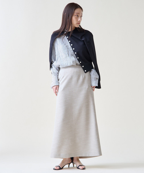 Tiara（ティアラ）の「シンプルロングタイトスカート（スカート・レディース・ブラック/ブルー/ベージュ・2/3/4）」の7枚目の写真