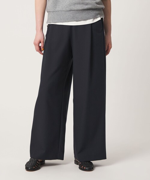 A DAY IN THE LIFE UNITED ARROWS（アデイインザライフユナイテッドアローズ）の「タック ワイドパンツ ‐セットアップ対応・ウォッシャブル‐＜A DAY IN THE LIFE＞（その他パンツ・レディース・モカ/ネイビー/ナチュラル・S/M）」の2枚目の写真