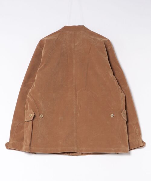 ARMY TWILL(アーミーツイル)の「【ARMY TWILL】Vegan Leather Jacket / レザーファティーグジャケット(ミリタリージャケット・メンズ・ベージュ/ブラック・M/L)」の3枚目の写真