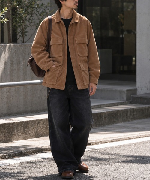 ARMY TWILL(アーミーツイル)の「【ARMY TWILL】Vegan Leather Jacket / レザーファティーグジャケット(ミリタリージャケット・メンズ・ベージュ/ブラック・M/L)」の8枚目の写真
