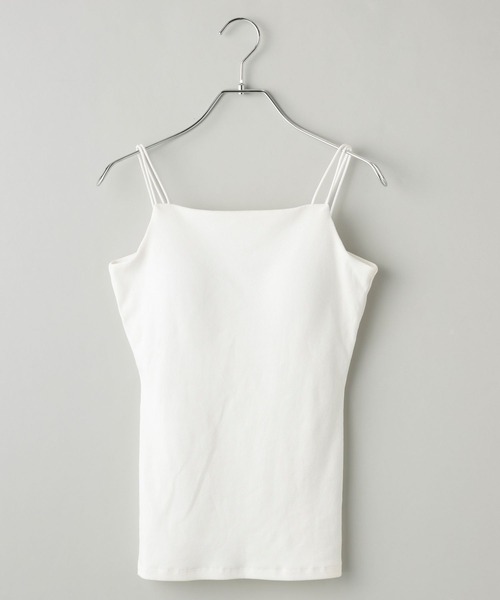 A part by（アパートバイ）の「Ｗストラップキャミ（キャミソール・レディース・オフホワイト/ライトグレー/ブラック・FREE）」の2枚目の写真