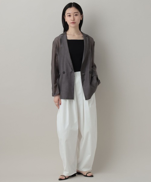 A part by（アパートバイ）の「Ｗストラップキャミ（キャミソール・レディース・オフホワイト/ライトグレー/ブラック・FREE）」の5枚目の写真