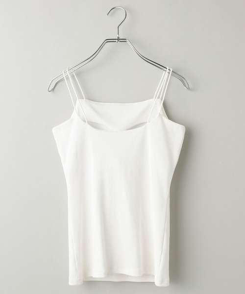 A part by（アパートバイ）の「Ｗストラップキャミ（キャミソール・レディース・オフホワイト/ライトグレー/ブラック・FREE）」の7枚目の写真