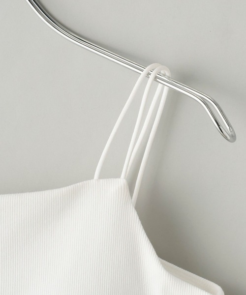 A part by（アパートバイ）の「Ｗストラップキャミ（キャミソール・レディース・オフホワイト/ライトグレー/ブラック・FREE）」の8枚目の写真