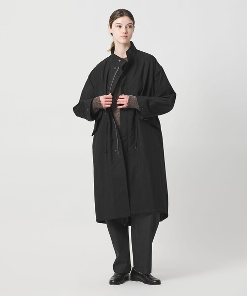 LOEFF（ロエフ）の「＜LOEFF＞オックス ミリタリー スタンドカラー コート（その他アウター・レディース・ブラック・2/0/1）」の4枚目の写真