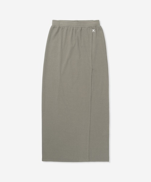 Hurley (ハーレー)の「【Hurley:ハーレー】レディーススリットロングスカート リブニットスカート RIB KNIT SKIRT(スカート・レディース・カーキブラウン/ヘザーグレー/ブラック・SMALL/MEDIUM/LARGE)」の3枚目の写真