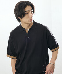 限定展開 Relax Fit リラックスフィット クールタッチ 配色 ニットポロシャツ