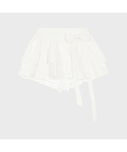 ALKI ALKA(アルキアルカ)の「Jacquard Mini Skirt (Ivory)(スカート・レディース・アイボリー・FREE)」の1枚目の写真