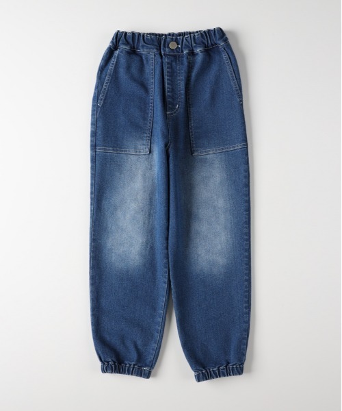 MPS（エムピーエス）の「【MPS】デニムジョガーパンツ (ウエスト総ゴム / リラックスシルエット / ベイカーポケット)（デニムパンツ・キッズ・ライトインディゴブルー/ダークインディゴブルー・110/120/130/140/150/160）」の2枚目の写真