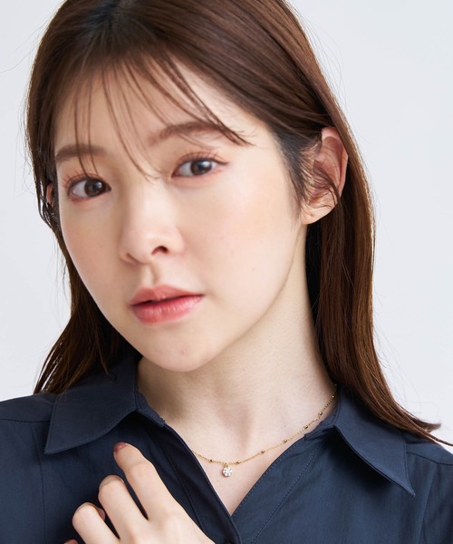 NOELA(ノエラ)の「ステーションチェーンビジューネックレス(ネックレス・レディース・ゴールド/シルバー・フリー)」の3枚目の写真