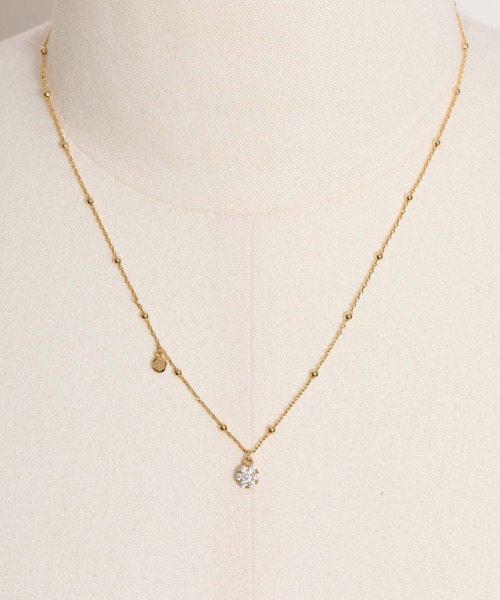 NOELA(ノエラ)の「ステーションチェーンビジューネックレス(ネックレス・レディース・ゴールド/シルバー・フリー)」の4枚目の写真