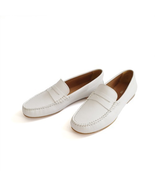 Pointer（shoes）（ポインター）の「【本革】ローファー（スリッポン・レディース・ブラウン/ホワイト/シルバー/ブラック・36/37/35/38/39）」の2枚目の写真