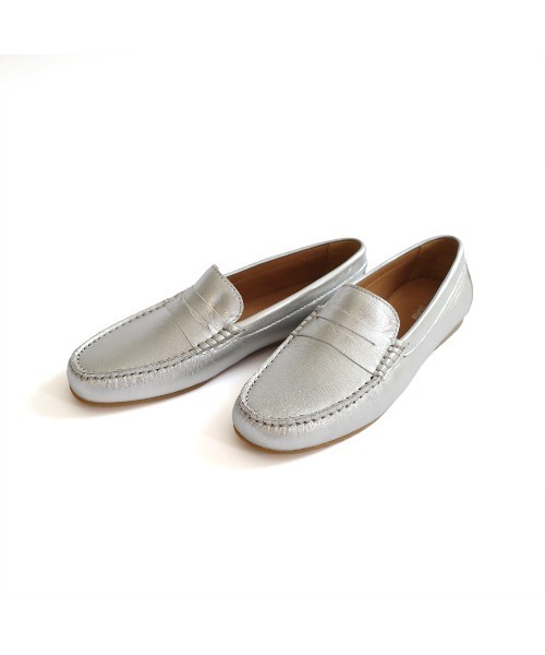 Pointer（shoes）（ポインター）の「【本革】ローファー（スリッポン・レディース・ブラウン/ホワイト/シルバー/ブラック・36/37/35/38/39）」の4枚目の写真