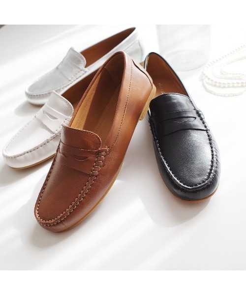 Pointer（shoes）（ポインター）の「【本革】ローファー（スリッポン・レディース・ブラウン/ホワイト/シルバー/ブラック・36/37/35/38/39）」の17枚目の写真