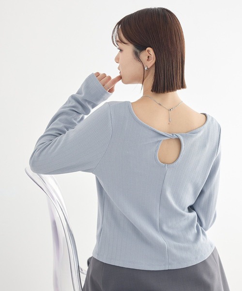 earth music&ecology(アースミュージックアンドエコロジー)の「ツイストカットアウトプルオーバー(Tシャツ/カットソー・レディース・アイボリー・FREE)」の20枚目の写真