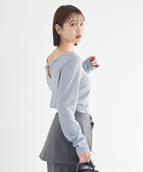 earth music&ecology(アースミュージックアンドエコロジー)の「ツイストカットアウトプルオーバー(Tシャツ/カットソー・レディース・アイボリー・FREE)」の16枚目の写真