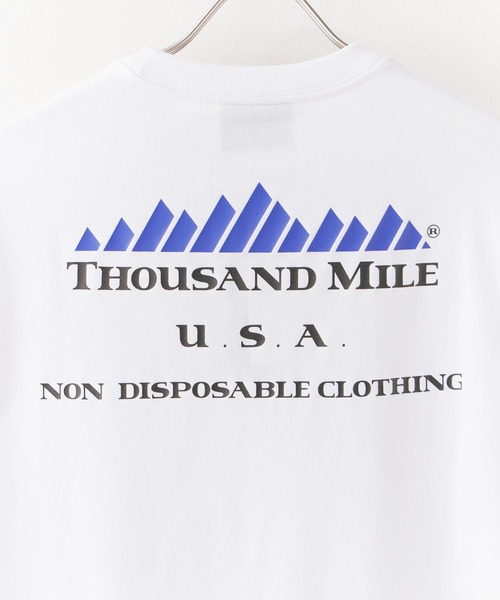 THOUSAND MILE（サウザンドマイル）の「THOUSAND MILE/サウザンドマイル SHORT SLEEVE PRINT T-SHIRT LOGO ロゴ刺繍 クルーネック半袖Tシャツ 2026年春夏（Tシャツ/カットソー・メンズ・ホワイト/ブラック・XS/M/L/XL）」の8枚目の写真