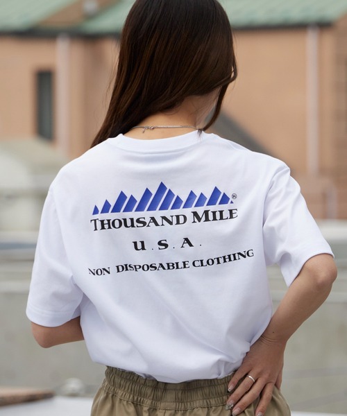 THOUSAND MILE（サウザンドマイル）の「THOUSAND MILE/サウザンドマイル SHORT SLEEVE PRINT T-SHIRT LOGO ロゴ刺繍 クルーネック半袖Tシャツ 2026年春夏（Tシャツ/カットソー・メンズ・ホワイト/ブラック・XS/M/L/XL）」の17枚目の写真