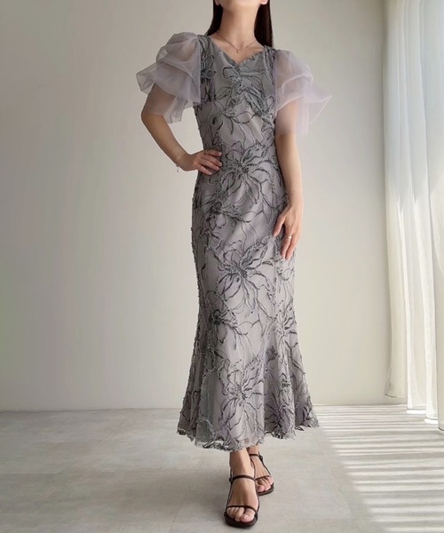 junoah(ジュノア)の「シャギーレースマーメイドワンピース(ワンピース・レディース・グレー/ベージュ・LARGE/MEDIUM/SMALL)」の9枚目の写真