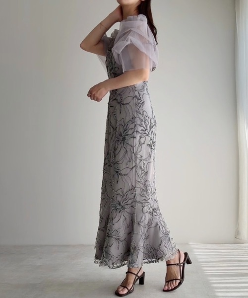 junoah(ジュノア)の「シャギーレースマーメイドワンピース(ワンピース・レディース・グレー/ベージュ・LARGE/MEDIUM/SMALL)」の11枚目の写真