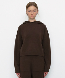 Soft Cotton Hoodie Knit [Brown]