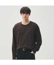 MINAV（ミナブ）の「リブクロップロングスリーブ [ダークブラウン]（Tシャツ/カットソー）」