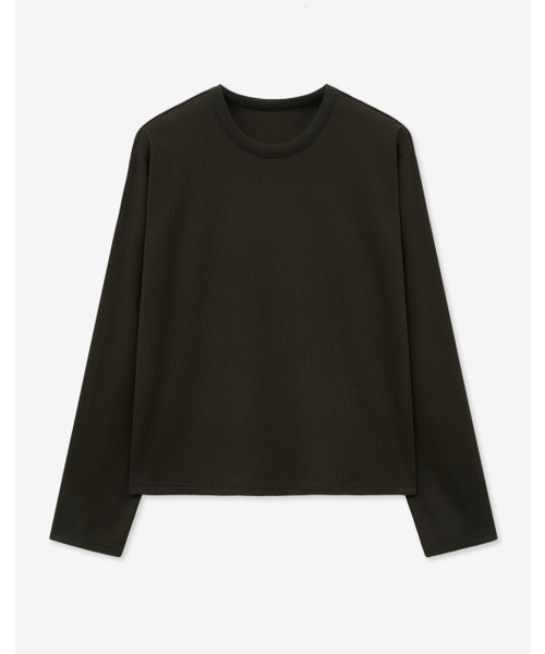 MINAV（ミナブ）の「リブクロップロングスリーブ [ダークブラウン]（Tシャツ/カットソー・メンズ・その他・MEDIUM/LARGE/X-LARGE）」の3枚目の写真