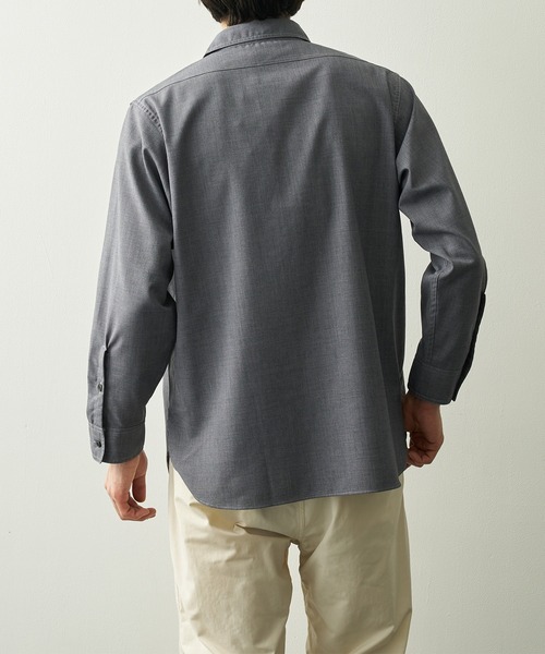 nanamica(ナナミカ)の「【nanamica/ナナミカ】Polyester Wool Field Shirt(シャツ/ブラウス・メンズ・グレー/ブルー・S)」の4枚目の写真