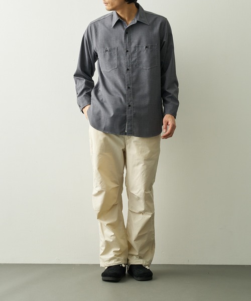 nanamica(ナナミカ)の「【nanamica/ナナミカ】Polyester Wool Field Shirt(シャツ/ブラウス・メンズ・グレー/ブルー・S)」の5枚目の写真
