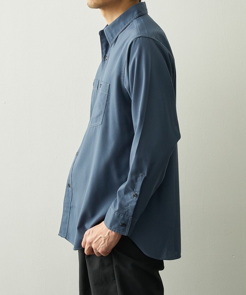nanamica(ナナミカ)の「【nanamica/ナナミカ】Polyester Wool Field Shirt(シャツ/ブラウス・メンズ・グレー/ブルー・S)」の6枚目の写真