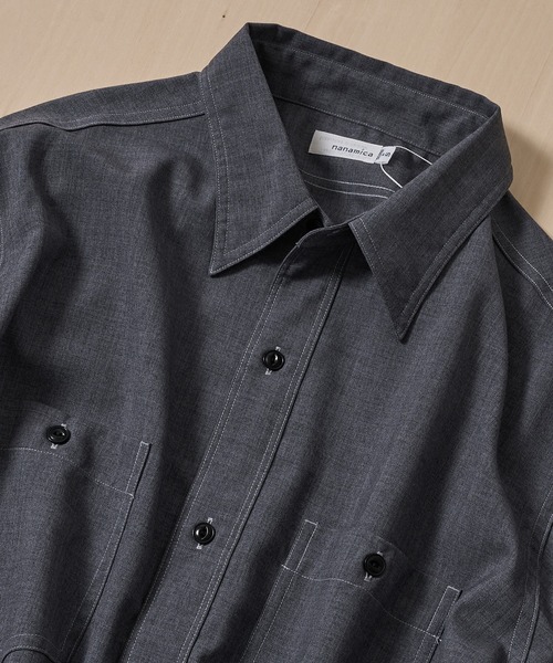 nanamica(ナナミカ)の「【nanamica/ナナミカ】Polyester Wool Field Shirt(シャツ/ブラウス・メンズ・グレー/ブルー・S)」の10枚目の写真