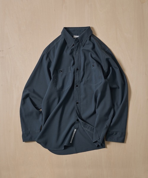 nanamica(ナナミカ)の「【nanamica/ナナミカ】Polyester Wool Field Shirt(シャツ/ブラウス・メンズ・グレー/ブルー・S)」の12枚目の写真