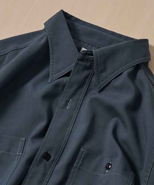 nanamica(ナナミカ)の「【nanamica/ナナミカ】Polyester Wool Field Shirt(シャツ/ブラウス・メンズ・グレー/ブルー・S)」の13枚目の写真