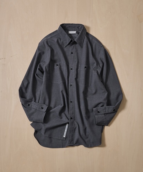 nanamica(ナナミカ)の「【nanamica/ナナミカ】Polyester Wool Field Shirt(シャツ/ブラウス・メンズ・グレー/ブルー・S)」の9枚目の写真