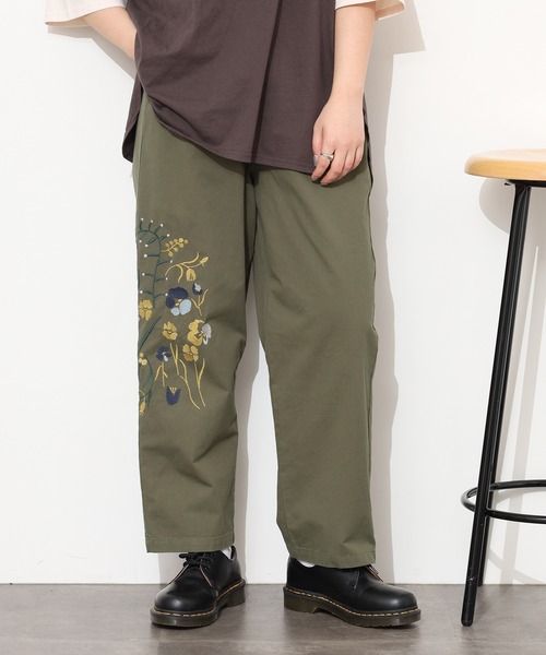 Emago(イマゴ)の「EMAGO 花刺繍ストレートパンツ(その他パンツ・レディース・ブラウン/ブラック/カーキ・FREE)」の20枚目の写真