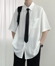 【2点セット】ネクタイ付きトロミシャツ