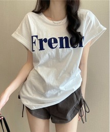 French ロゴ フレンチスリーブ Tシャツ