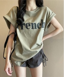 French ロゴ フレンチスリーブ Tシャツ